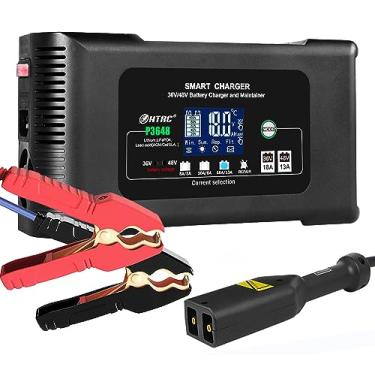 Imagem de Carregador premium de carrinhos de golfe de 36 V e 48 V, carregador inteligente de 18 Amp com visor de tensão, 36V-18 Amp/48V-13 Amp, lítio, LiFePO4, mantenedor de bateria de carro AGM/gel/SLA de
