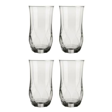 Imagem de 4 Copos Ópera Vidro Duravel Redondo 360ml Transparente Nadir - NADIR F