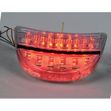 Imagem de Lente fumê luzes traseiras de LED para motocicleta, luz traseira de freio com indicadores de luz de seta integrados para Honda 02-04 CBR954RR