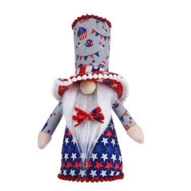 Imagem de Boneca patriótica gnomo anão boneca de pelúcia decorações presentes de