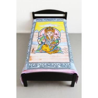 Imagem de Colcha Cama Solteiro Estampa de Ganehsa - Loja da Índia