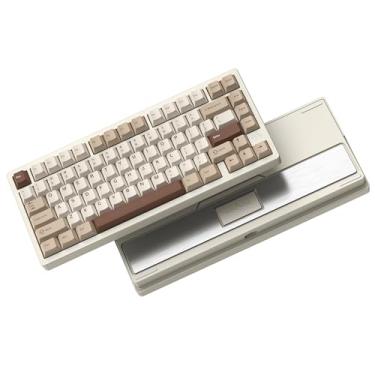 Imagem de Womier RD75 Pro 75% teclado, Quick Release Wireless Aluminum Gaming Keyboard, QMK/VIA Tri-Mode Mechanical Keyboard Custom Hot Swappable com RGB Creamy Keyboard for Windows/Mac/PC-Milk White