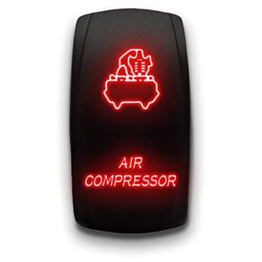 Imagem de Compressor de ar – Gravado a laser 5 pinos duplo pólo único compressor de ar mantido on-off DPST interruptor de alternância 20A 12V