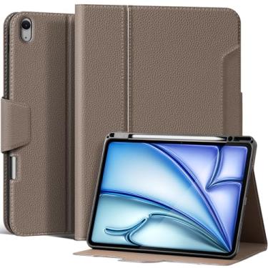 Imagem de XFYKJIN Capa para iPad Air de 13 polegadas modelo M3/M2 2024/2025, capa fólio inteligente premium com função despertar/hibernar automaticamente, suporte para Apple Pencil 2, suporte multiângulo e