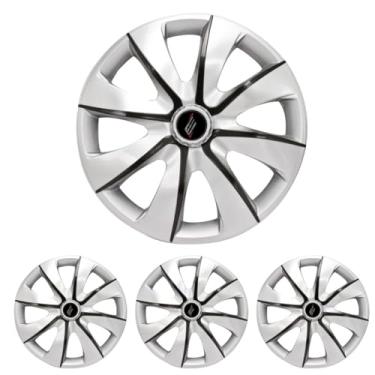 Imagem de Jogo Calota Aro 13 Prime Silver Graphite Etios Corolla Yaris Prius + Selo Resinado