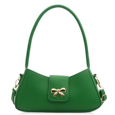 Imagem de JeVenis Bolsas de ombro femininas bolsas de mão bolsa com laço coquete bolsa Y2k bolsa de ombro pequena bolsa de ombro mini clutch Hobo bolsa, Verde