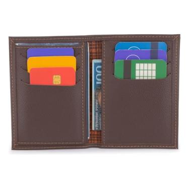 Imagem de Carteira Executiva Couro Bovino Floater Rg Cnh Cartões Slim(Marrón Oscuro)