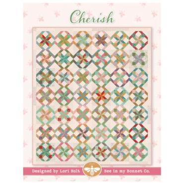 Imagem de Padrão de colcha Riley Blake It's Sew Emma Cherish por Lori Holt of Bee in My Bonnet – Fat Quarter Friendly – 193.0 cm x 223.5 cm