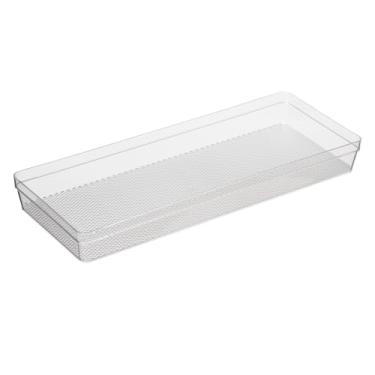 Imagem de Oggi Organizador de gaveta transparente – 15,8 x 40 cm – Ideal para organizar gavetas de cozinha, escritório, mesa, talheres, utensílios de cozinha, cosméticos e banheiros