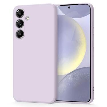 Imagem de AK Capa para Samsung Galaxy S24, capa protetora de corpo inteiro de silicone líquido elegante e fina para Samsung Galaxy S24 (roxo grama)