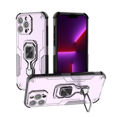 Imagem de SORAKA Capa para iPhone 13 Pro MAX com suporte metálico giratório de 360 graus peça de ferro magnética para suporte magnético para telefone de carro