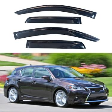 Imagem de Viseira de janela IG compatível com Lexus CT200H 2011-2017, defletor de ventilação lateral com proteção contra chuva, 2011 2012 2013 2014 2015 2016 2017
