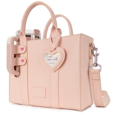 Imagem de SipCarry bolsa de copo stanley para suporte de copo stanley bolsa organizadora de 1,134 g para mulheres, rosa, Medium