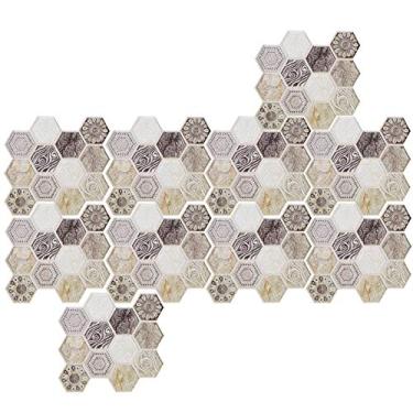 Imagem de MUNEFE 10PCS adesivo auto -adesivo, adesivo de ladrilhos, adesivo de parede para paredes da cozinha, backsplashes do banheiro, paredes do quarto e muito mais