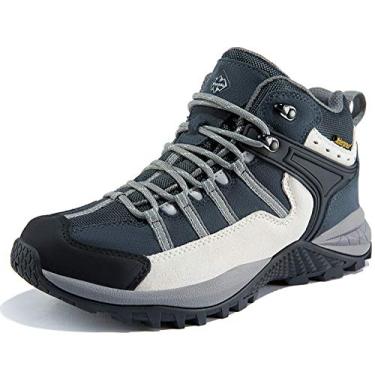 Imagem de Wantdo Botas masculinas impermeáveis para caminhadas e inverno, botas de neve, antiderrapantes, sapatos de trabalho, Offwhite, 11