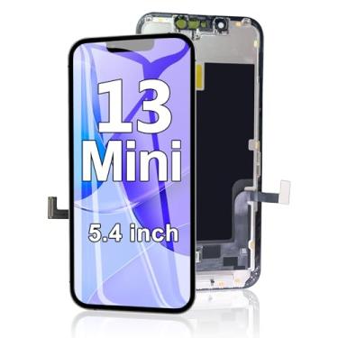 Imagem de EFAITHFIX Para iPhone 13 Mini tela de substituição 5,4 polegadas LCD 3D Touch Screen Display Full HD digitalizador moldura montagem compatível com modelo A2481, A2626, A2628, A2629, A2630 com fita