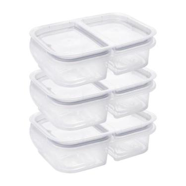 Imagem de Kit 3 Potes Hermético com 2 Divisórias 500ml Porta Frios Marmita Fruta