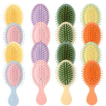 Imagem de Escova de cabelo úmido GGSTDDUP Mini Travel Detangling, pacote com 16