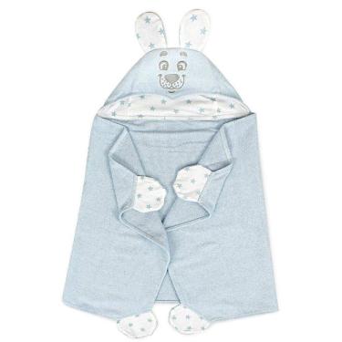 Imagem de Toalha Banho Com Capuz Sofisticata Baby Amigo Urso Azul