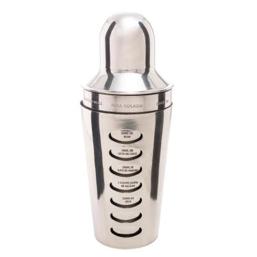 Imagem de Coqueteleira De Aço Inox C/Receitas De Drinks