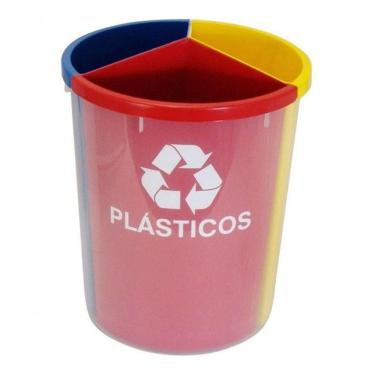 Imagem de Lixeiras Recicláveis Coleta Seletiva 3 Divisórias Mix3