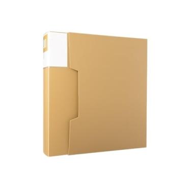 Imagem de Pasta A4 multicamadas com 80 páginas, livro de informações com inserções transparentes, material de escritório, pasta de música, suporte de documentos (marrom)