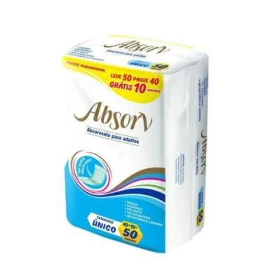 Imagem de Absorvente Geriátrico Absorv 50 Unidades Branco