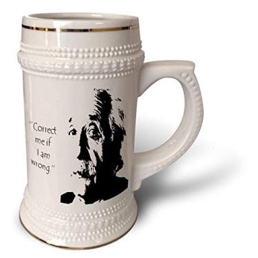 Imagem de 3dRose Einstein - humor, humor, matemática, divertido, engraçado, homem, caneca Stein, 530 ml, 640 ml, branca