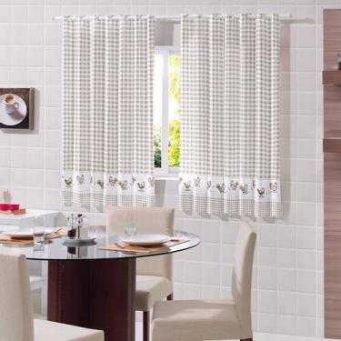 Imagem de Cortina para Cozinha Corta Luz Luna 2,2 x 1,2 - Bella Janela, CHICKEN