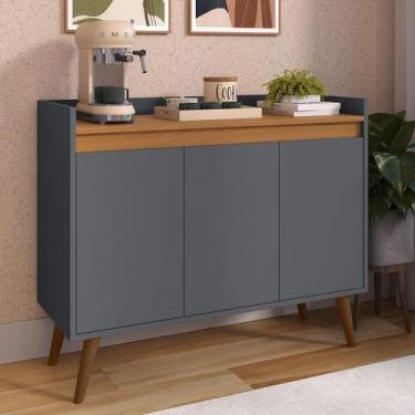 Imagem de Aparador Buffet Armário Sala Cantinho Do Café Hall De Entrada 3 Portas