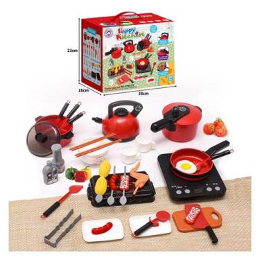 Imagem de Conjunto de cozinha de brinquedo de 36 peças para meninos e meninas - 