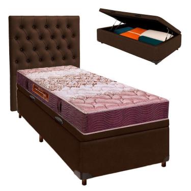 Imagem de Kit Cabeceira + Cama Box Bau + Colchão Solteiro D26 Ortophedic Sankonfort