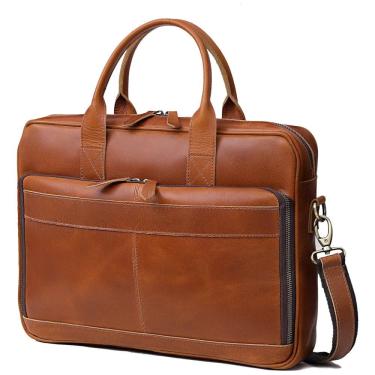 Imagem de Bolsa Carteiro Masculina Couro de Búfalo para Laptop com 18 Polegadas, VC VINTAGE COUTU...