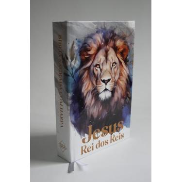 Imagem de Bíblia Sagrada  Jesus Rei dos Reis com Harpa Cristã - A Bíbliaria