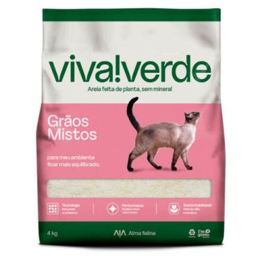 Imagem de Areia Higiênica Viva Verde Grãos Mistos - 10 kg - PETFIVE