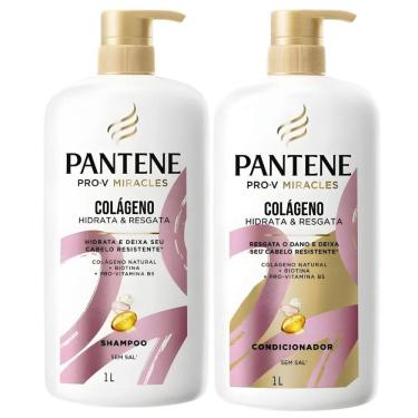 Imagem de Kit Pantene Pro-V Colágeno Hidrata e Resgata: Shampoo e Condicionador 1L