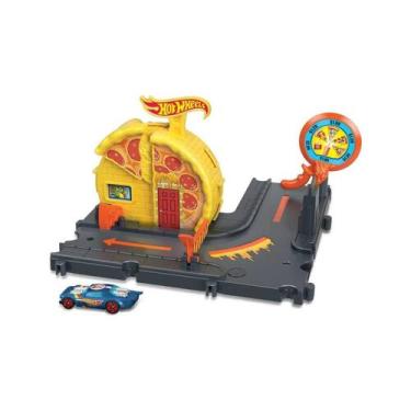 Imagem de Hot wheels city pista pizzaria veloz - mattel hkx44/hmd53