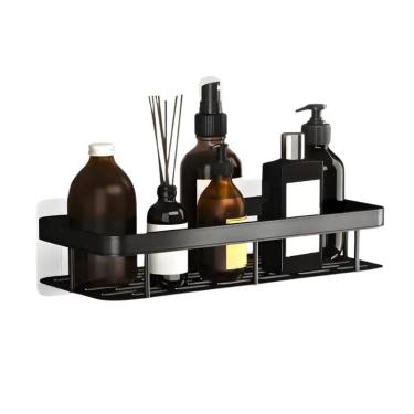 Imagem de Prateleira Preta Organizadora para Banheiro ou Cozinha