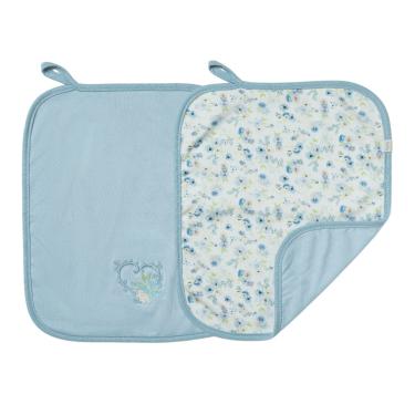 Imagem de Kit 2 Babinhas Paninho de Boca Bebê Menina Serena Azul -Hug