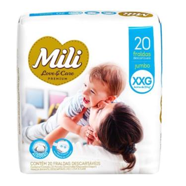 Imagem de Fralda Descartável Mili  Love&Care   Tam:XXG   20 fraldas