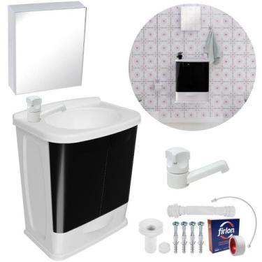 Imagem de Gabinete 2 Portas Suspenso Banheiro Lavatório + Armário + - Astra