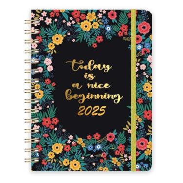 Imagem de Agenda de trabalho profissional A5 (14,2 cm x 20,8 cm) 2025 - Rastreamento de objetivos semanal/mensal com páginas de marcos do projeto para funcionários de escritório e empreendedores (rosa)