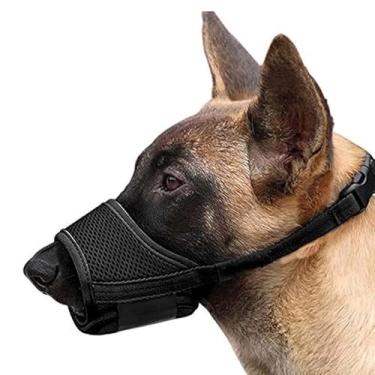 Imagem de Focinheira respirável antimordida para cães - Conforto ajustável para raças médias a grandes