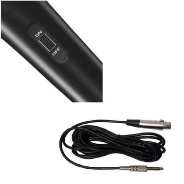 Imagem de Microfone Dinâmico Profissional Mxt M-58 + Cabo 4 Metros - Preto