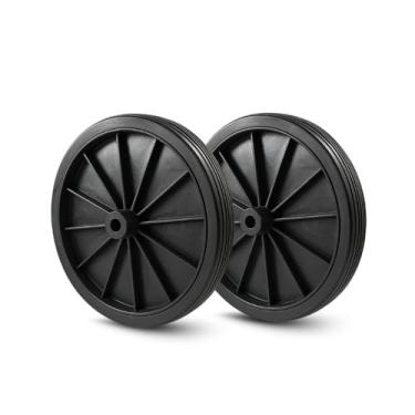 Imagem de Kit 2 Rodas Carrinho de Feira Fechada 16 cm Kaori até 30kg de Plástico Par de Rodinhas para Carrinho