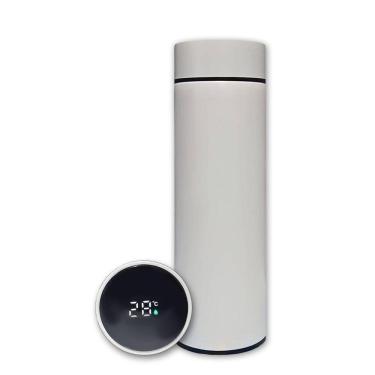 Imagem de Garrafa Térmica Aço Inox Com Termômetro Digital Led 500Ml Br