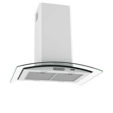 Imagem de Coifa Terim Ilha Teto Vidro Curvo Branca 75 cm Branco 110V