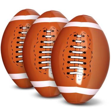 Imagem de Bolas de futebol infláveis LoveTown, pacote com 3, 30 cm, com bomba de