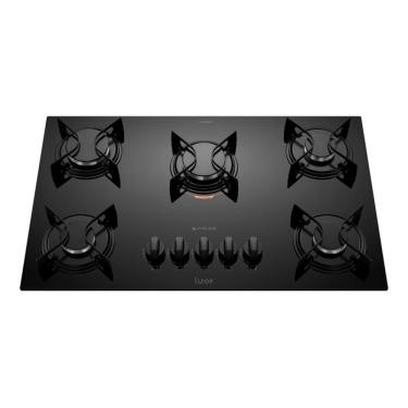 Imagem de Cooktop 5B Preto Com Mesa De Vidro Atlas U Top Preto Bivolt