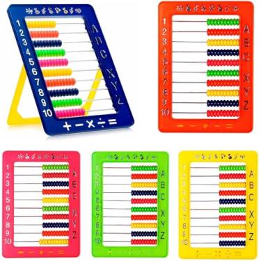 Imagem de Ábaco Educativo Infantil, 13x18cm, 10 Hastes, Plástico, Cores Sortidas